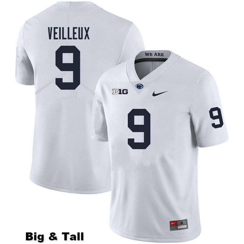 NCAA Nike Men's Penn State Nittany Lions Christian Veilleux #9 College Football Authentic Big & Tall White Stitched Jersey EHJ8598FR